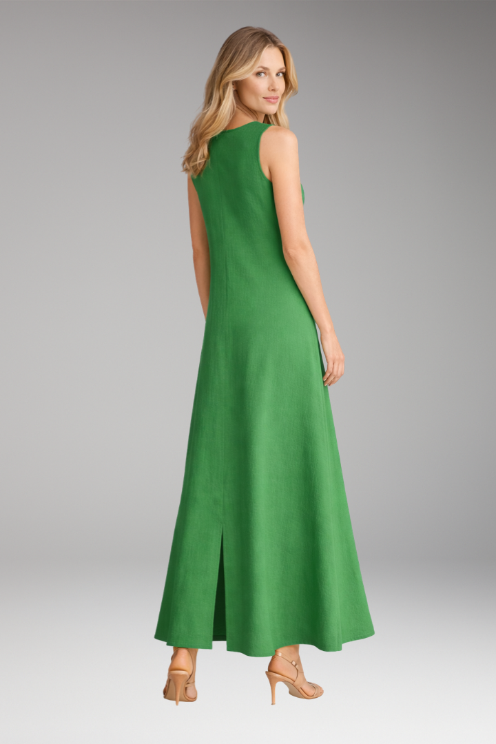 Women's Maxi Dress with Flowing V-Neckline for Summer 4