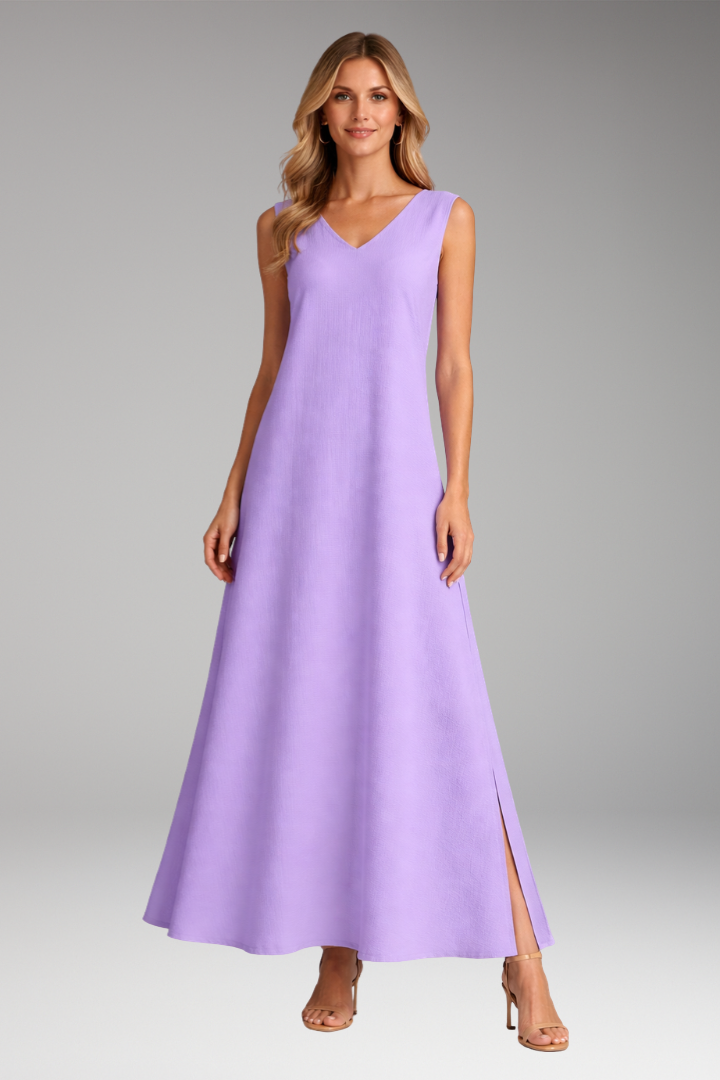 Women's Maxi Dress with Flowing V-Neckline for Summer 6