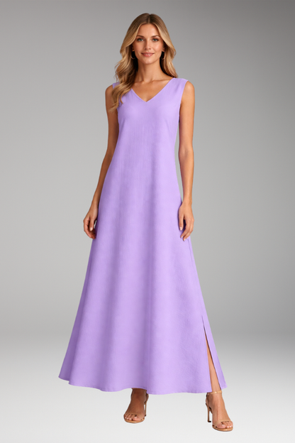 Women's Maxi Dress with Flowing V-Neckline for Summer 6