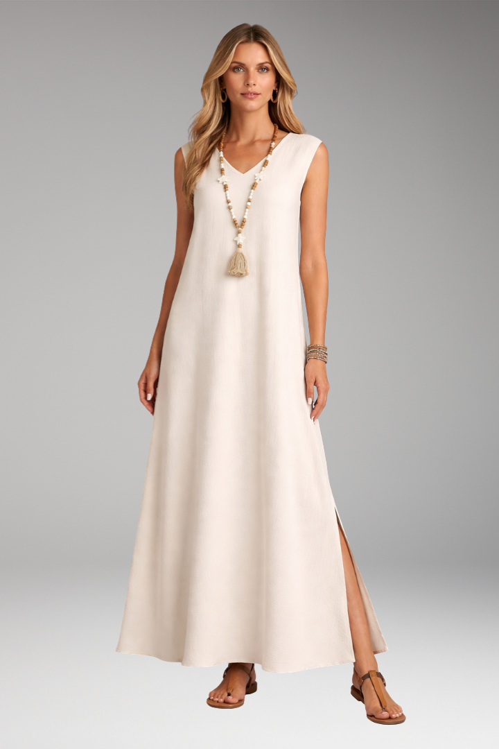Women's Maxi Dress with Flowing V-Neckline for Summer 8