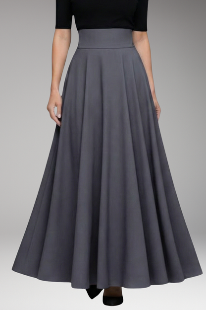 Women's Maxi Skirt with High Waist and Pockets 4