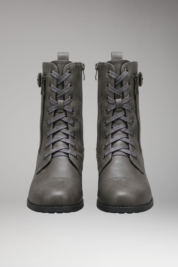 Women's Orthopedic Boots with Side Zippers and Rounded Toes 1