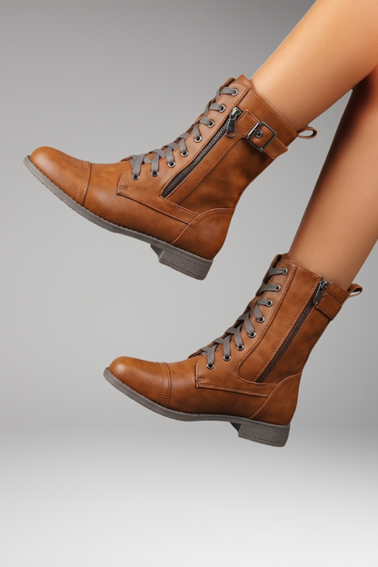 Women's Orthopedic Boots with Side Zippers and Rounded Toes 6
