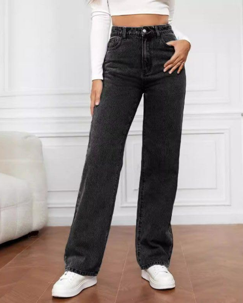 Women's Wide Leg Jeans | High Waisted & Comfortable Fit 5