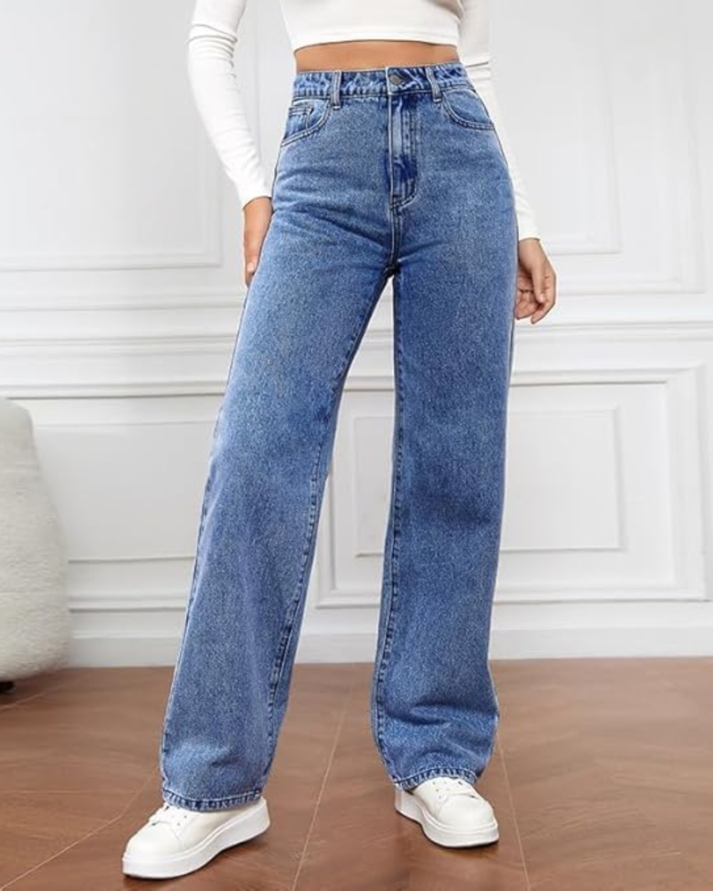 Women's Wide Leg Jeans | High Waisted & Comfortable Fit 3