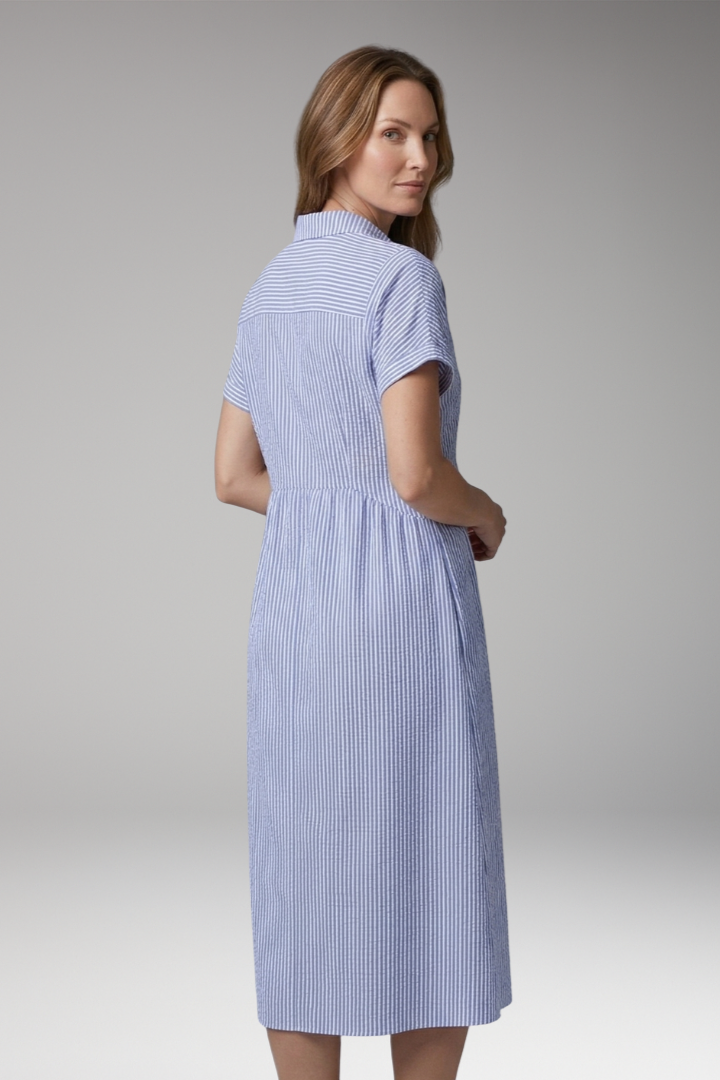 Women's Shirt Dress with Button Front and Side Pockets 4