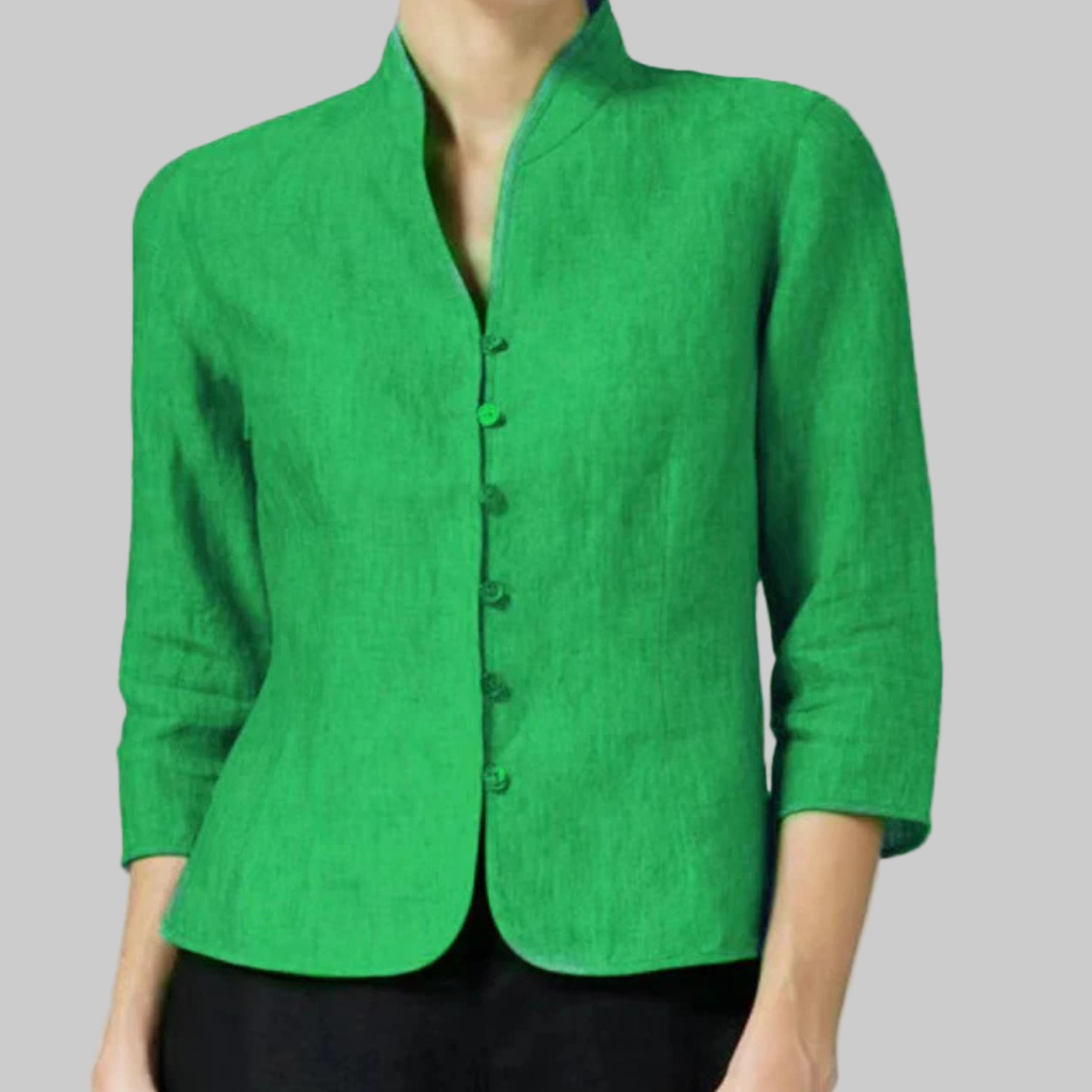 Women’s Stand-Collar Blouse – Chic Details with Versatile Flair 5