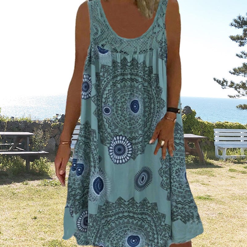 Women's Summer Dress | Geometric Print Style Midi 1