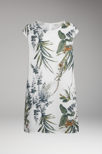 Women's Summer Dress with Round Neck and Printed Pattern 1