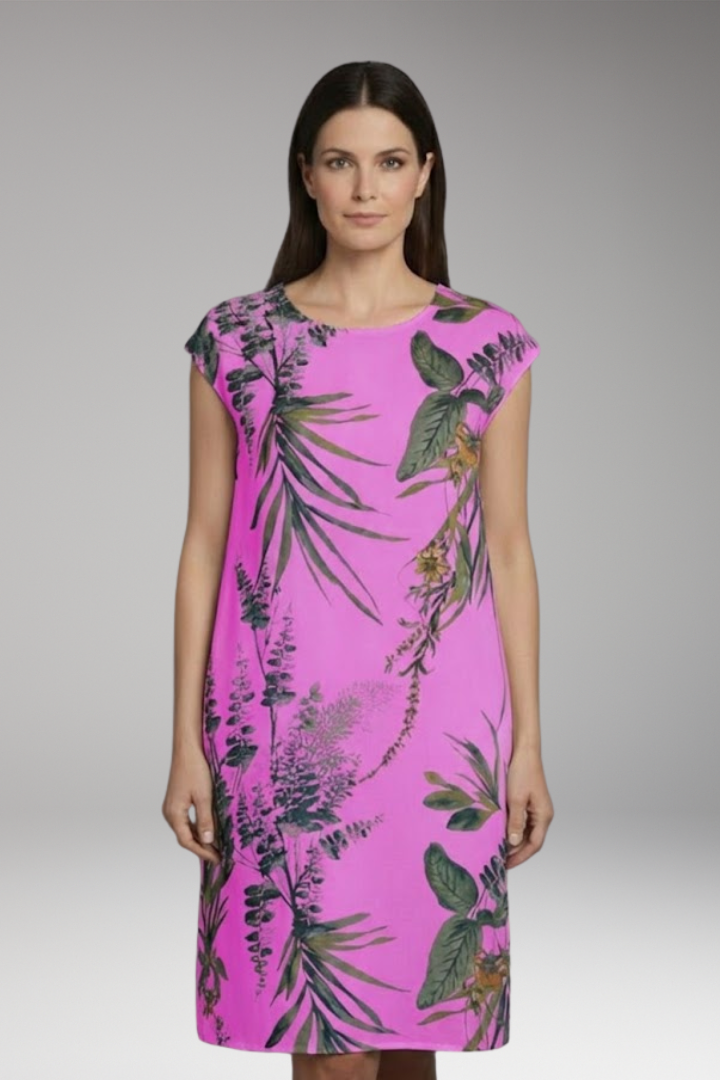Women's Summer Dress with Round Neck and Printed Pattern 11