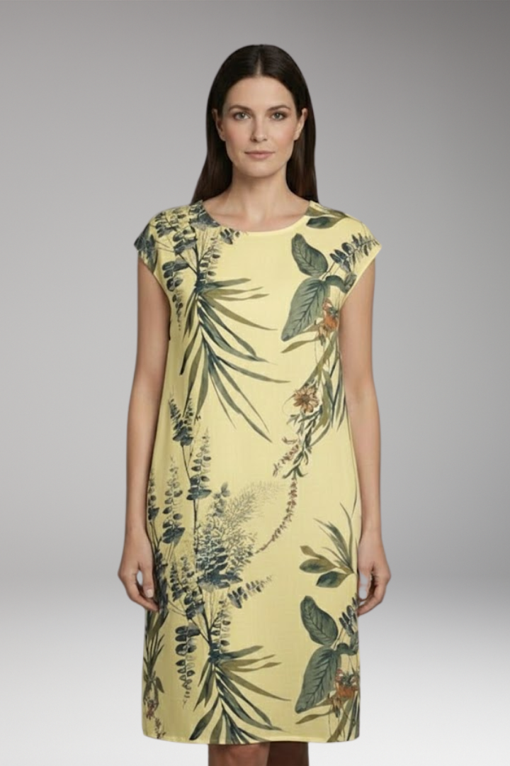 Women's Summer Dress with Round Neck and Printed Pattern 12