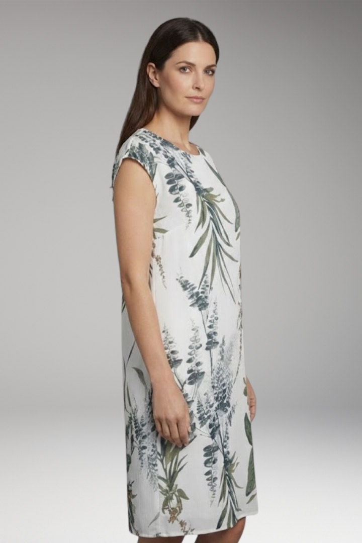 Women's Summer Dress with Round Neck and Printed Pattern 2
