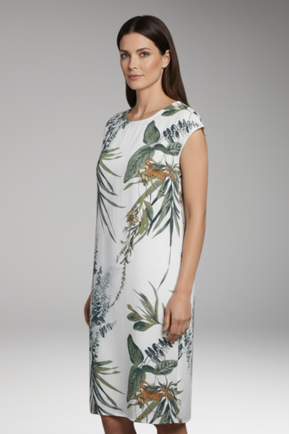 Women's Summer Dress with Round Neck and Printed Pattern 3
