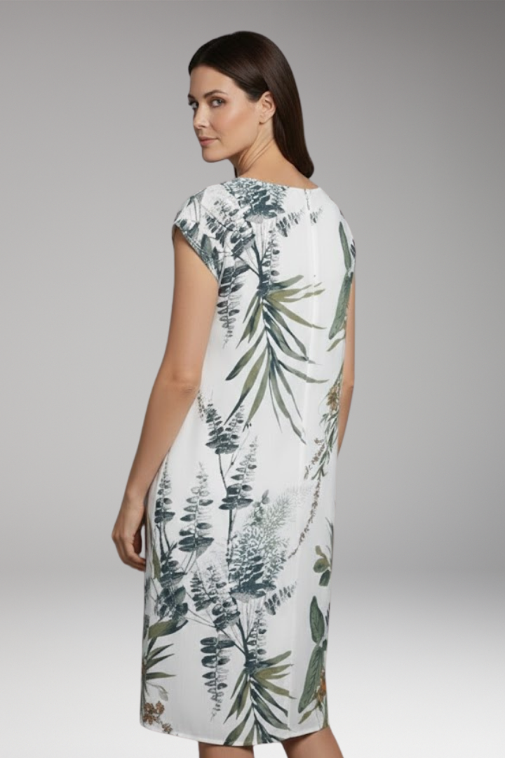 Women's Summer Dress with Round Neck and Printed Pattern 4