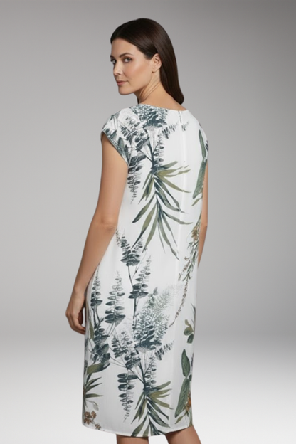 Women's Summer Dress with Round Neck and Printed Pattern 4