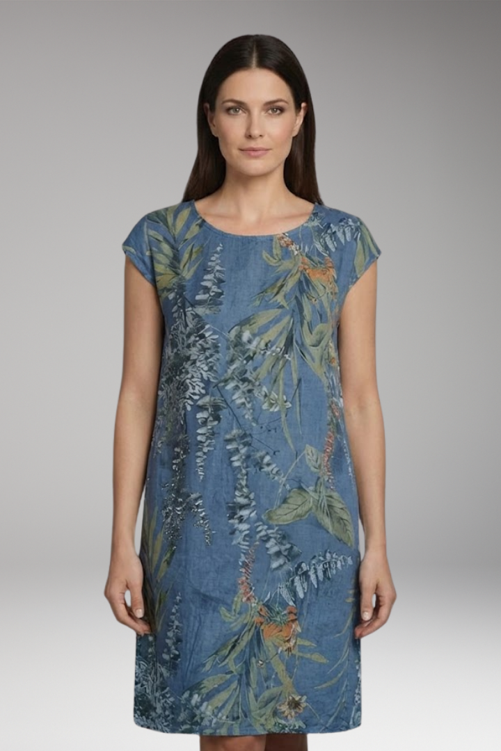 Women's Summer Dress with Round Neck and Printed Pattern 5