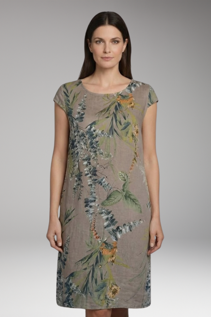 Women's Summer Dress with Round Neck and Printed Pattern 6