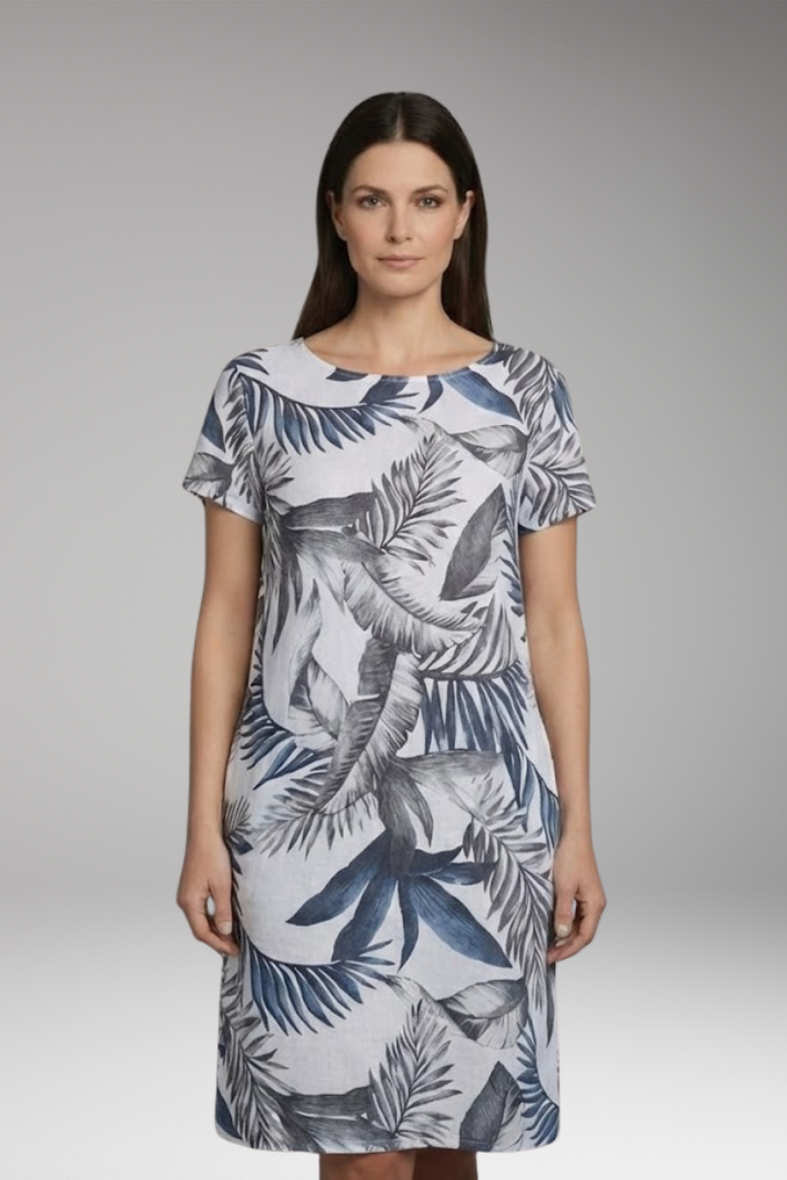 Women's Summer Dress with Round Neck and Printed Pattern 7
