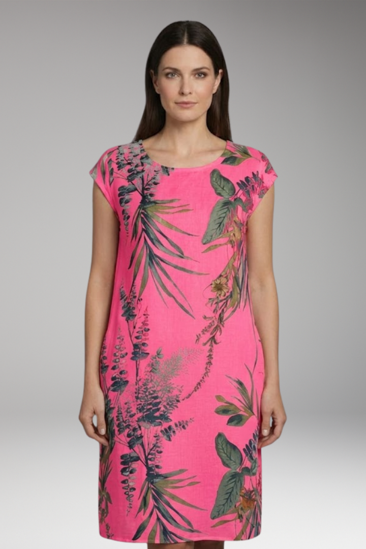 Women's Summer Dress with Round Neck and Printed Pattern 8