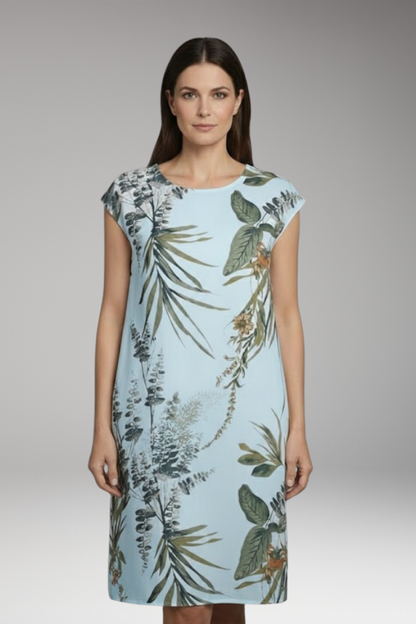 Women's Summer Dress with Round Neck and Printed Pattern 9