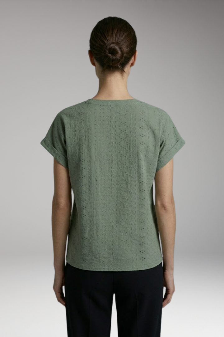 Women's Summer T-Shirt with Embroidered Texture and Loose Fit 4