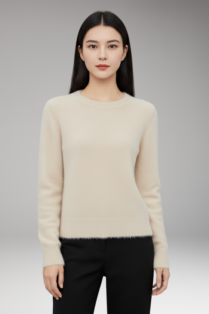 Women's Sweater with O-Neckline and Long Sleeves 10