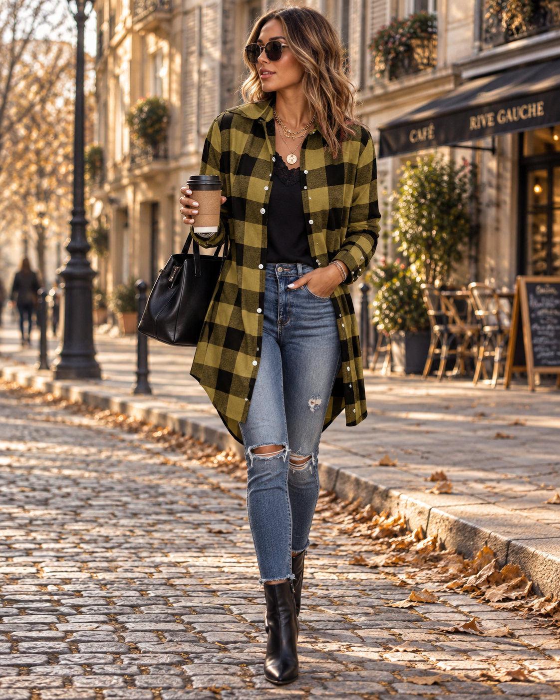 Women's Checked Overshirt | Relaxed Fit & Button-Up 2