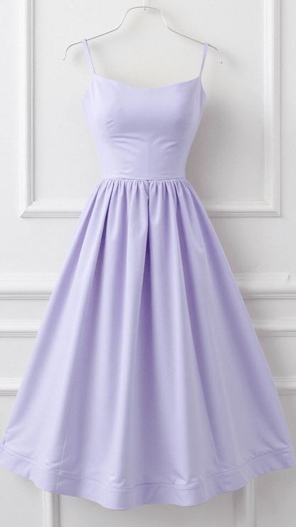 Ascot Style A-Line Midi Dress for Special Occasions