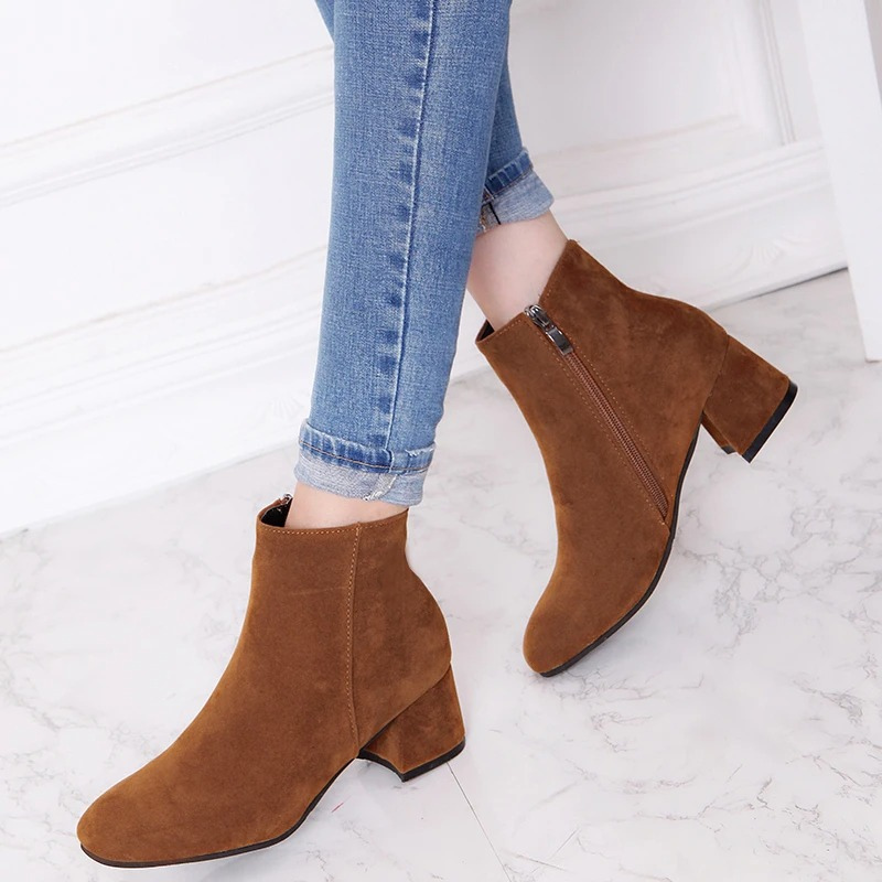 Women's Ankle Boots | Block Heel & Pointed Toe