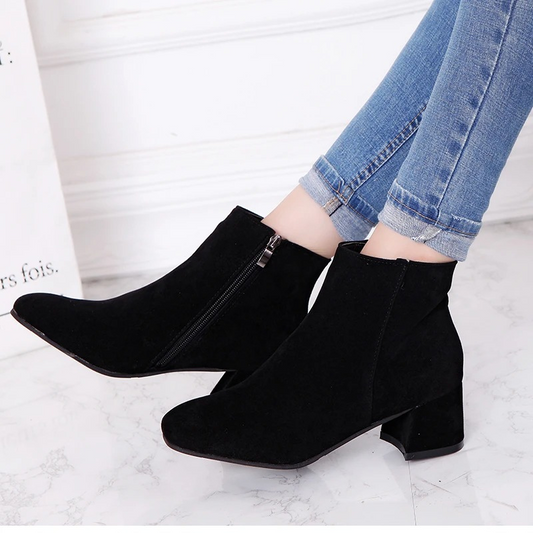 Women's Ankle Boots | Block Heel & Pointed Toe