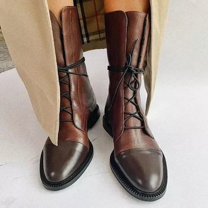 Women's Ankle Boots | Lace-Up Front, Polished Toe Cap