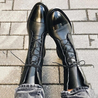 Women's Ankle Boots | Lace-Up Front, Polished Toe Cap