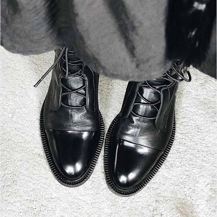 Women's Ankle Boots | Lace-Up Front, Polished Toe Cap
