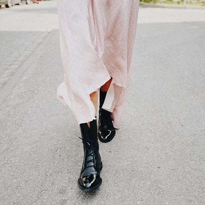 Women's Ankle Boots | Lace-Up Front, Polished Toe Cap