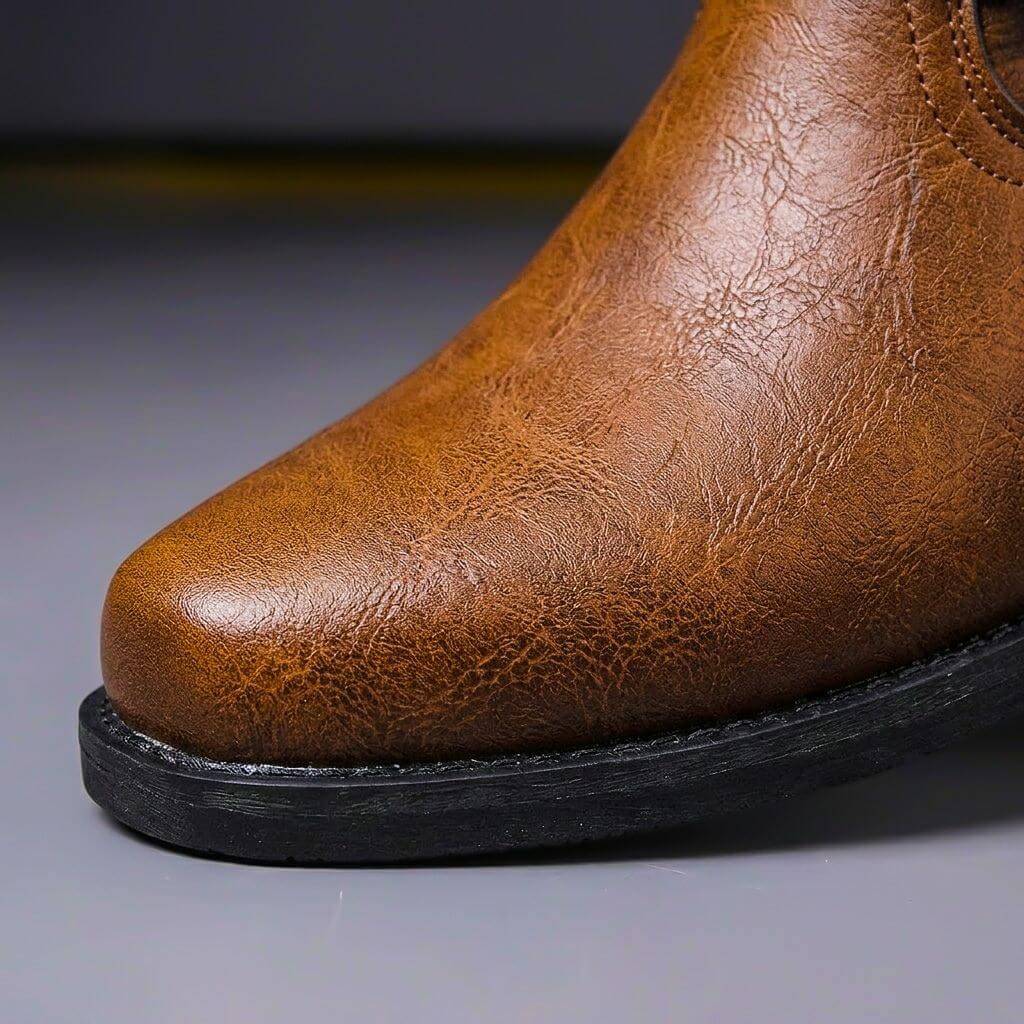 Women's Ankle Boots | Riveted Harness Strap, Stacked Block Heel