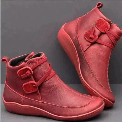 Women's Ankle Boots | Wrap Lace Detail, Contrast Stitched Panels