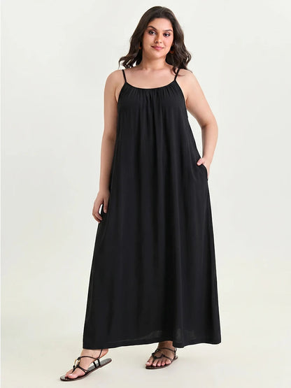 Women's Backless Long Dress | Sleeveless Cami Style