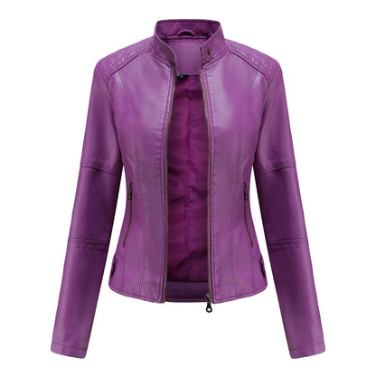 Women's Biker Jacket | Stand Collar & Edgy Style