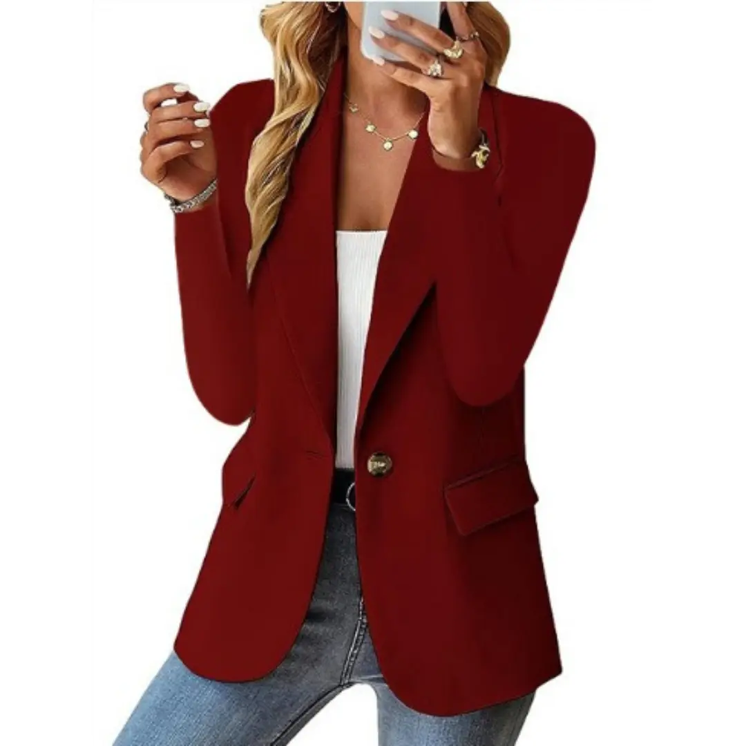 Women's Blazer | Notched Lapels, Single Button Fastening