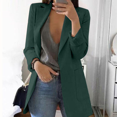 Women's Blazer | Open Front, Longline Patch Pockets
