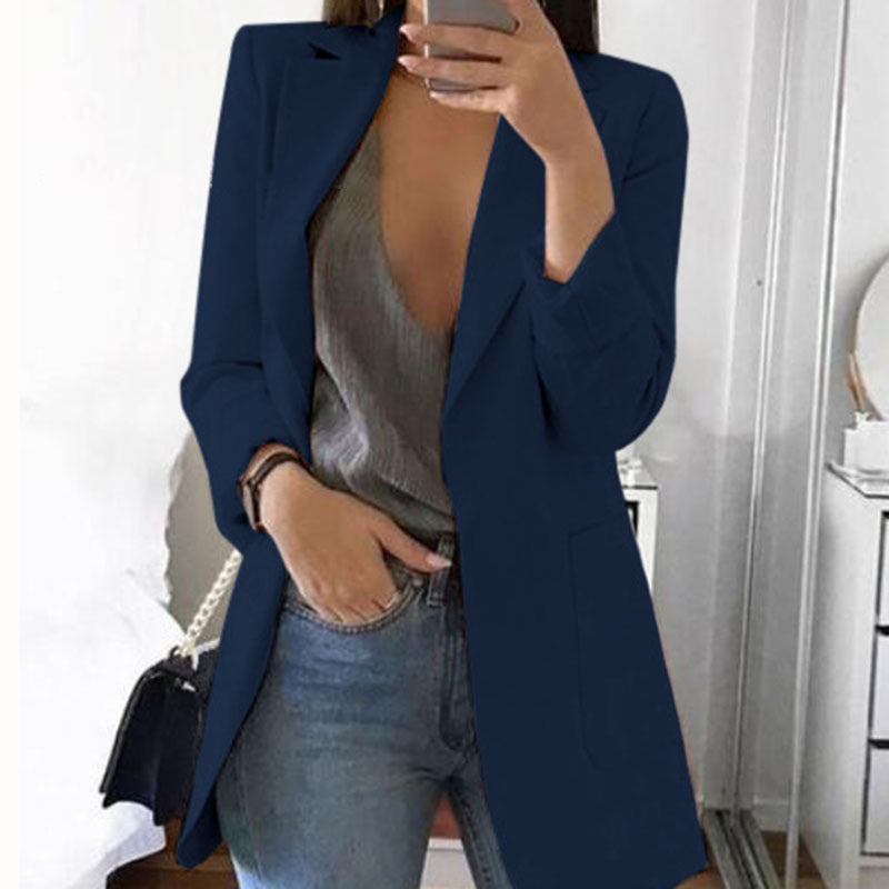 Women's Blazer | Open Front, Longline Patch Pockets