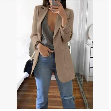Women's Blazer | Open Front, Longline Patch Pockets