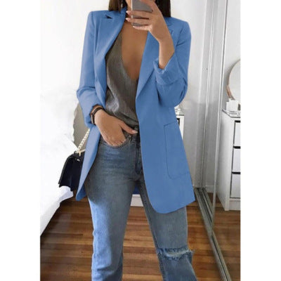 Women's Blazer | Open Front, Longline Patch Pockets