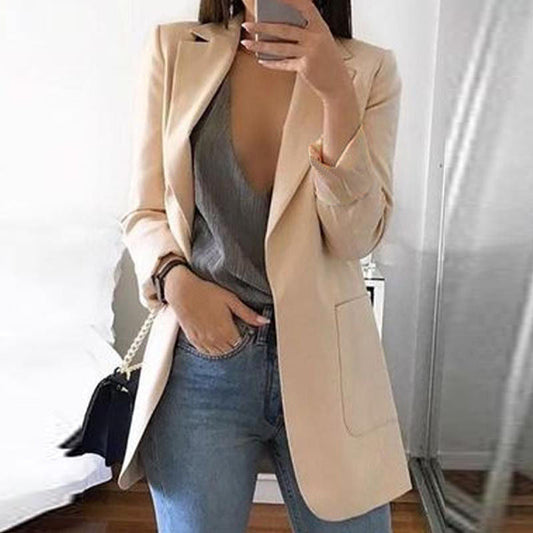 Women's Blazer | Open Front, Longline Patch Pockets