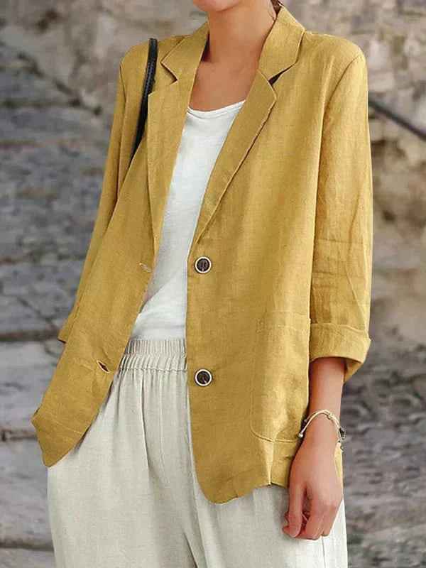 Women's Blazer | Two-Button Front, Hip Patch Pockets