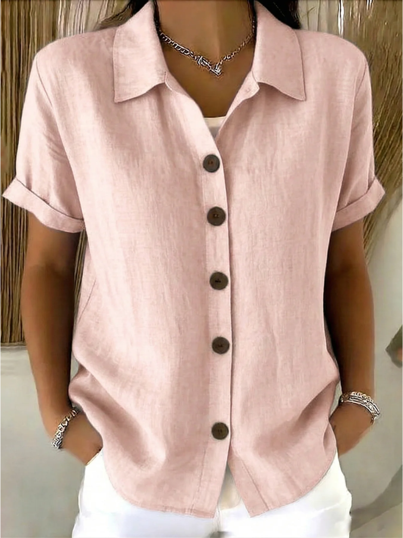 Women's Blouse | Button-Front Collar Design