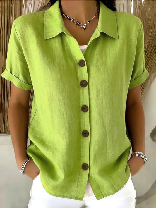 Women's Blouse | Button-Front Collar Design