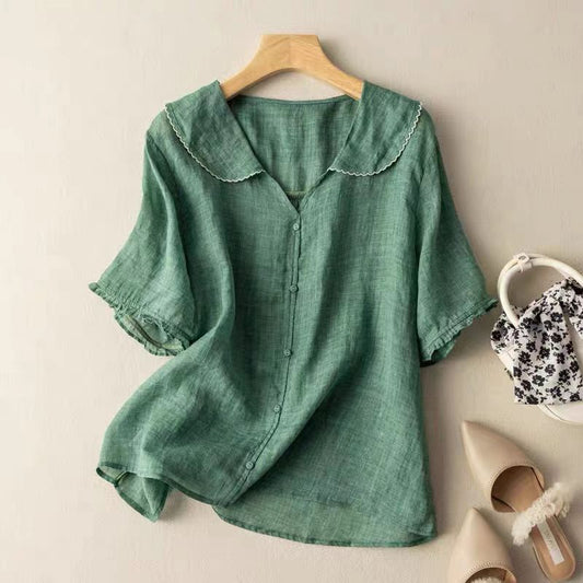 Women's Blouse | Peter Pan Collar Button-Up