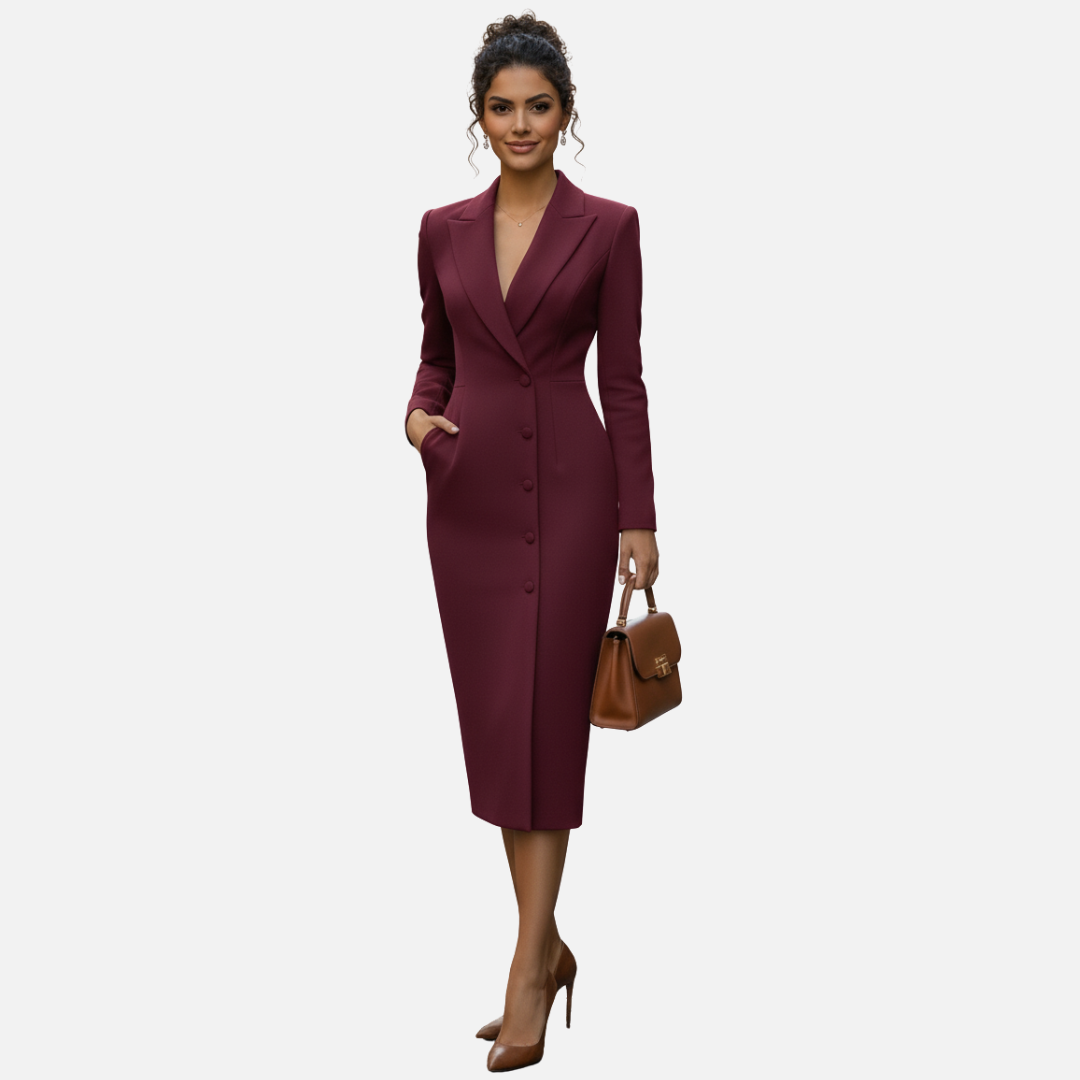 Women's Bodycon Midi Dress | Blazer Style & Elegant Fit