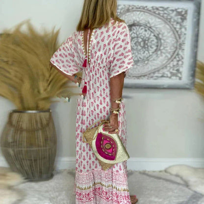 Women's Boho Maxi Dress | Paisley Print & Effortless Summer Charm
